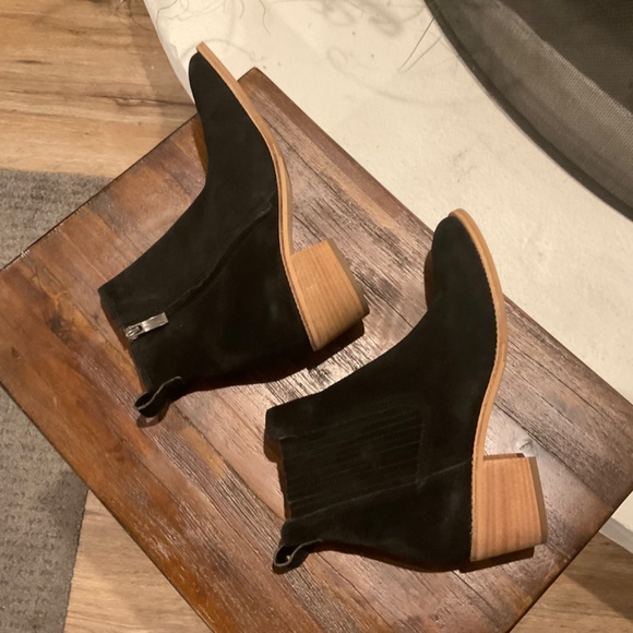 Paul Green Sante Zip Ankle Bootie Womens Shoe Black Suede Leather… - Picture 7 of 9